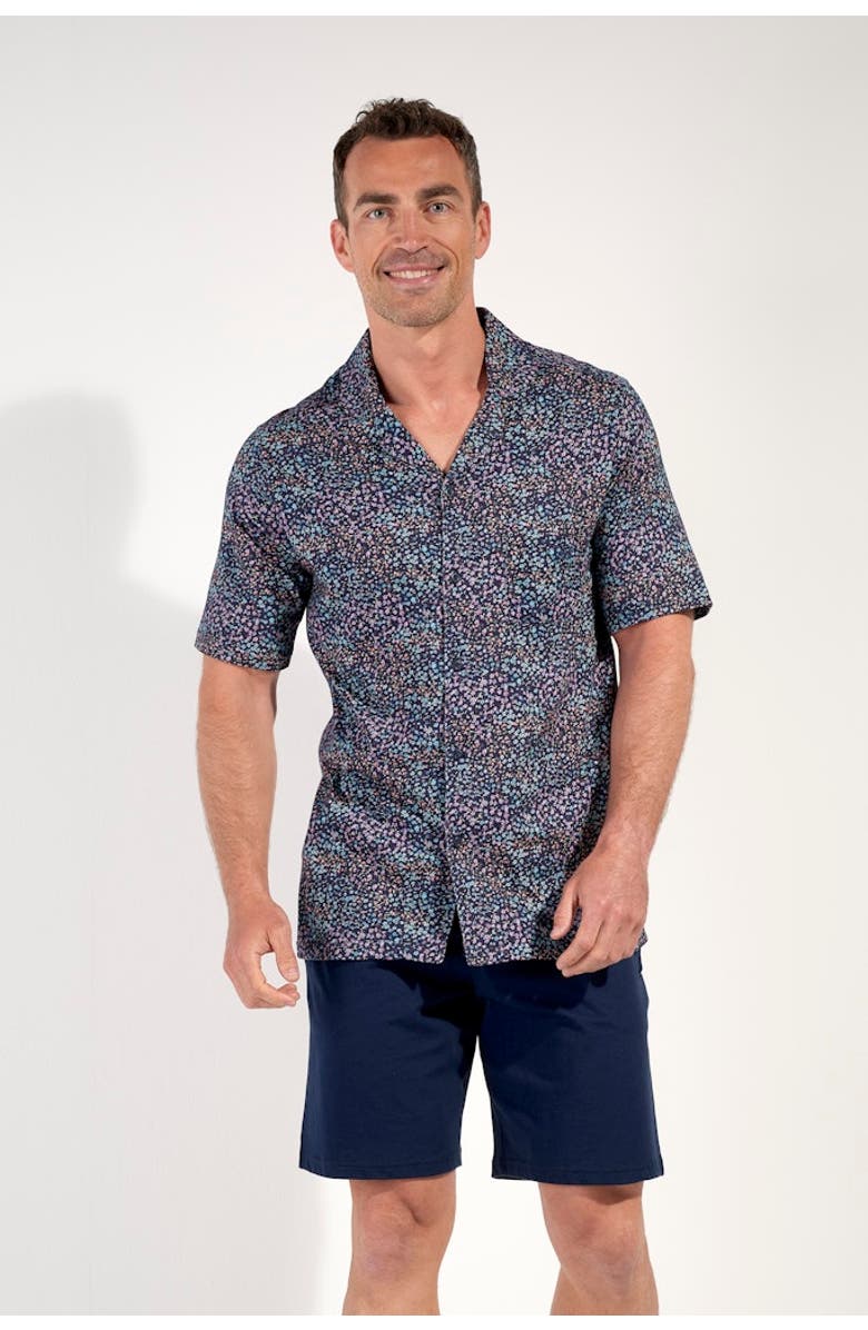 HOM Vineyard Short Pajama Set, Alternate, color, Navy Print