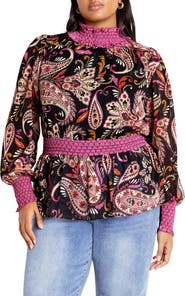 City Chic Annalise Floral Smocked Top