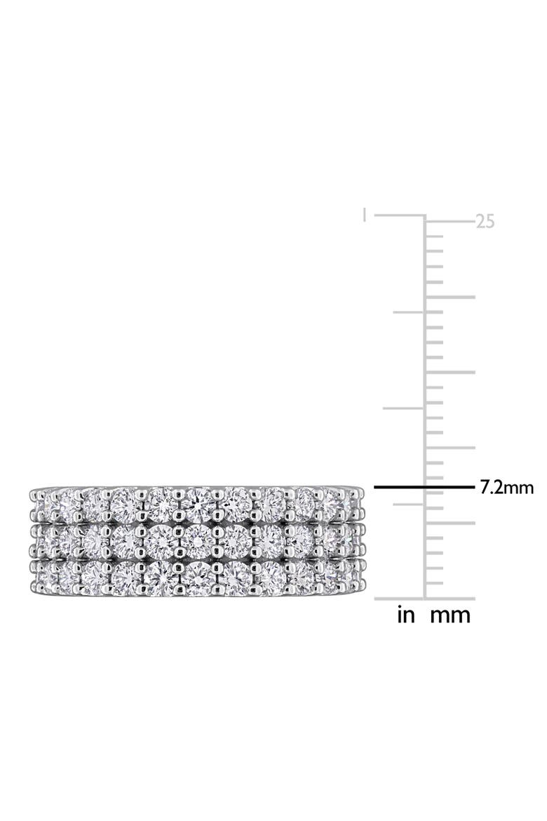 1-3/4 CTW Lab Grown Diamond Triple Row Ring, Alternate, color, Sterling Silver