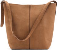 MANGO Leather Bucket Bag