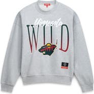 Mitchell & Ness Women's Mitchell & Ness Heather Gray Minnesota Wild Hockey Night Sweatshirt