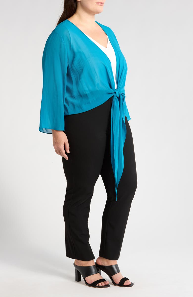 Eileen Fisher Silk Wrap Jacket, Alternate, color, Dragonfly