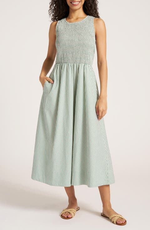 Verona Stripe Midi Dress