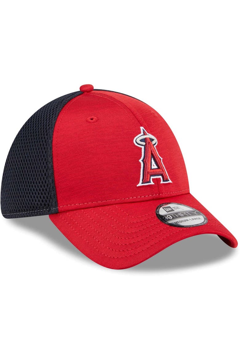 Men's New Era Red Los Angeles Angels Neo 39THIRTY Flex Hat, Alternate, color, Red