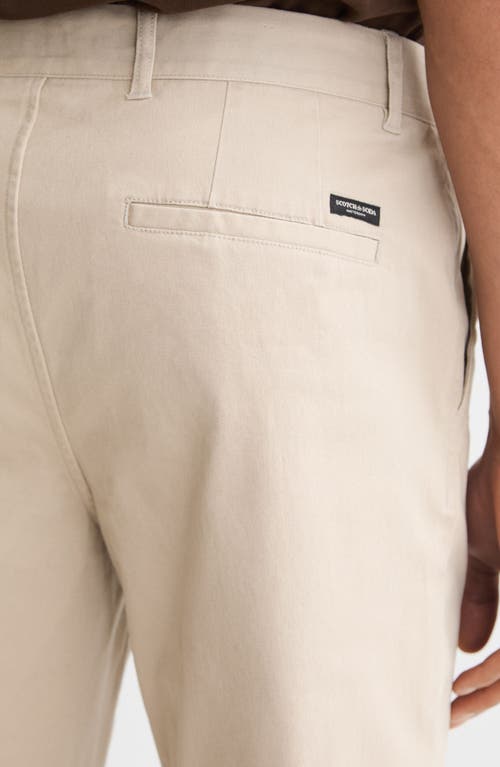 Scotch & Soda Stuart Stretch Cotton Chinos In Neutral