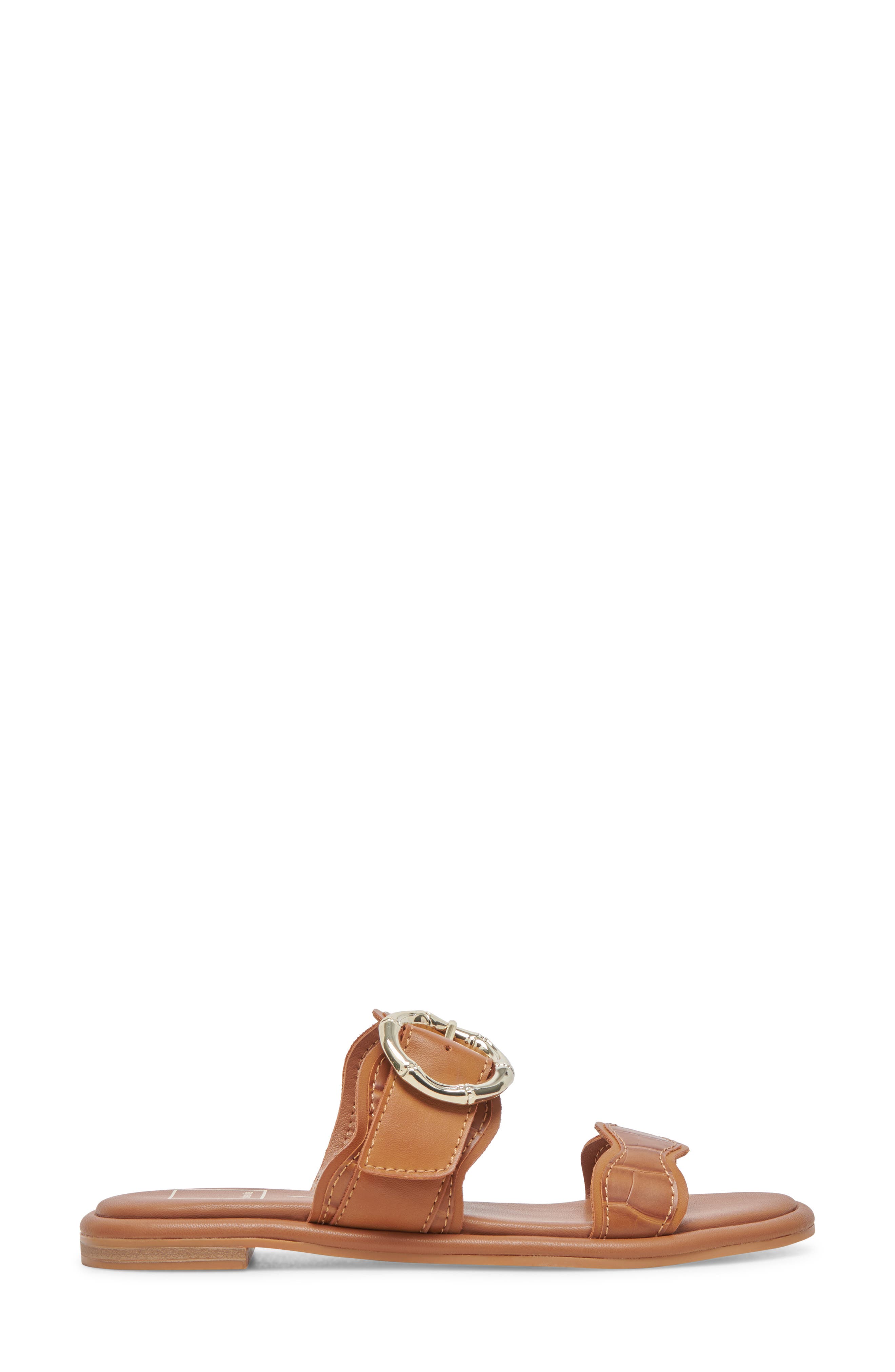 Aperol Scalloped Slide Sandal, Alternate, color, CARAMEL STELLA
