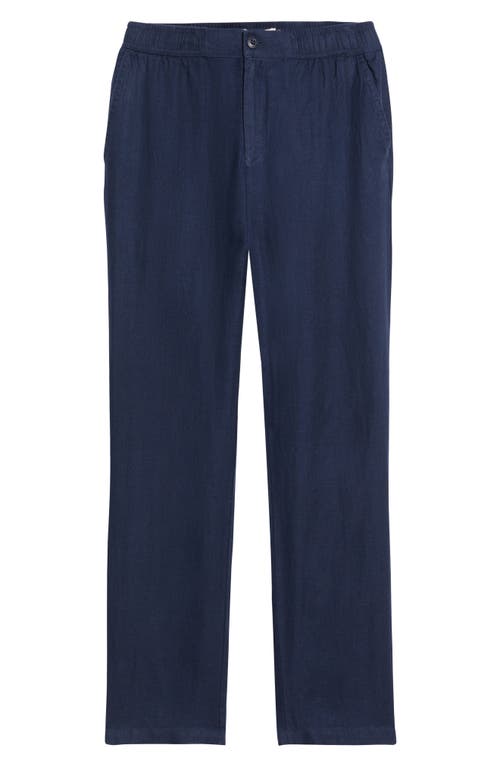 Bugatchi Tristan Drawstring Linen Pants In Navy