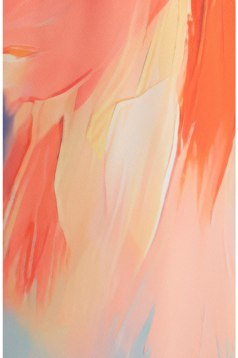Sleeveless Chiffon Dress, Alternate, color, CORAL MULTI