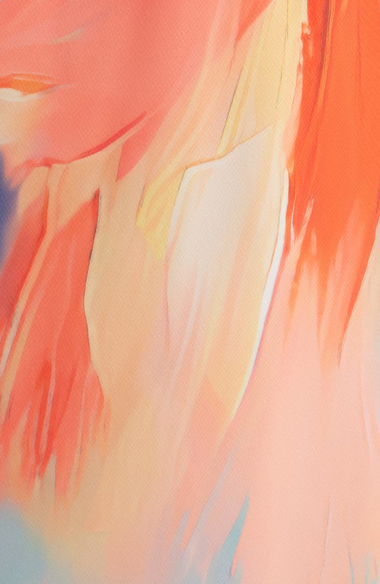 Vince Camuto Sleeveless Chiffon Dress, Alternate, color, Coral Multi