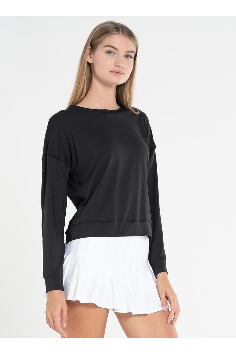 Hype Long Sleeve Top, Alternate, color, Black