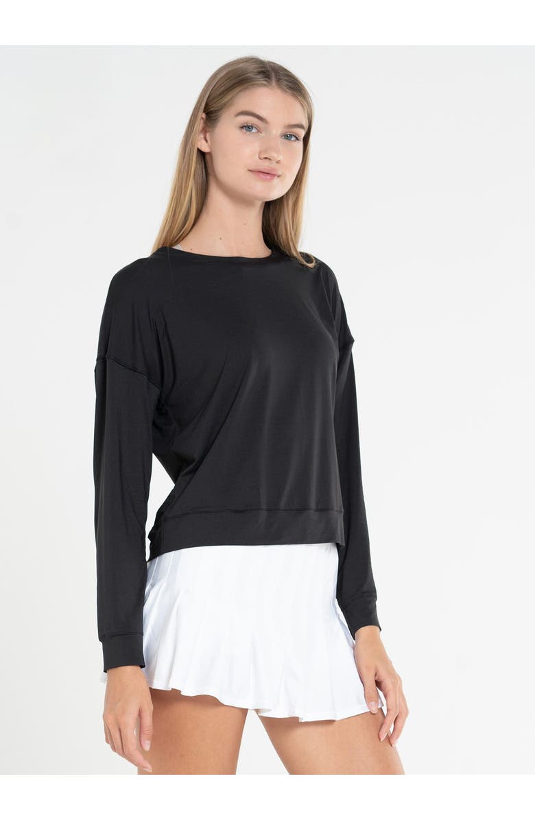 Lucky in Love Hype Long Sleeve Top, Alternate, color, Black