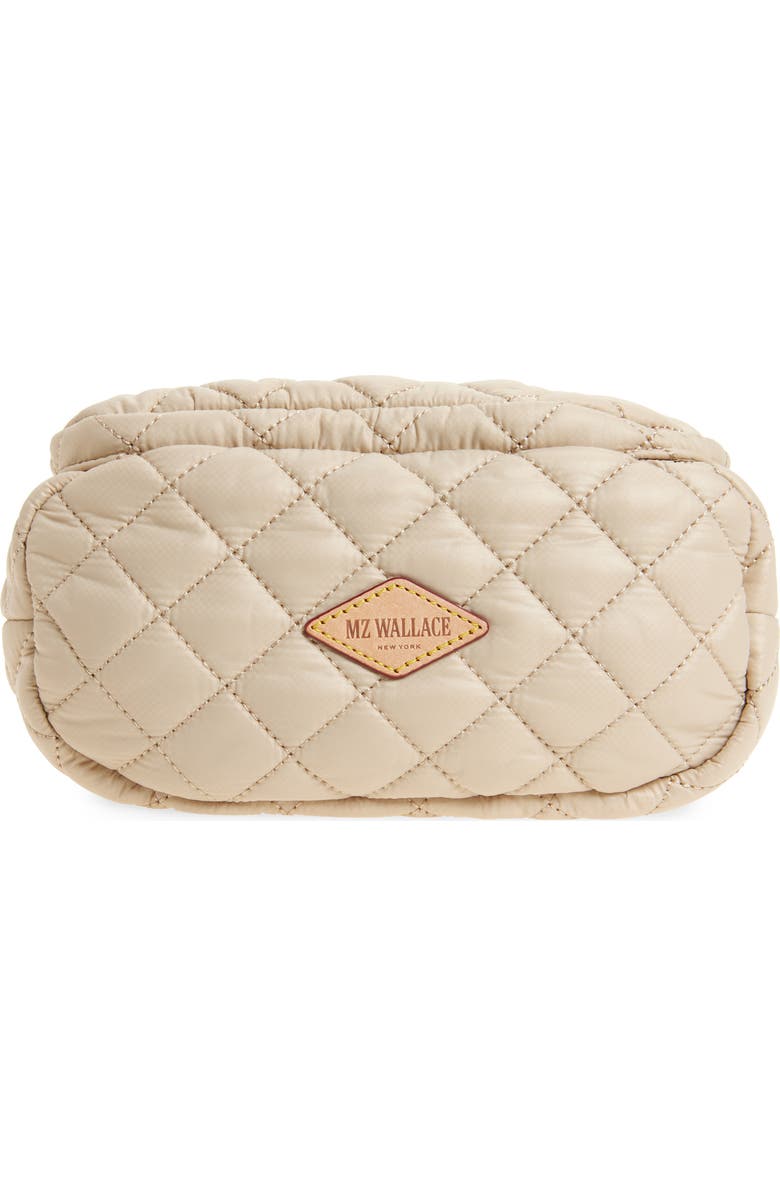 MZ Wallace Metro Scout Deluxe Quilted Nylon Crossbody Bag, Alternate, color, Buff