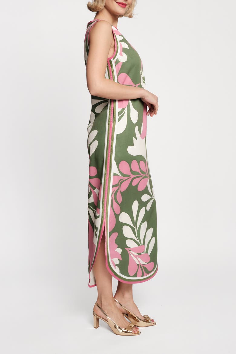 Selena Maxi Dress Mid-Century Palm, Alternate, color, Treetop/Multi