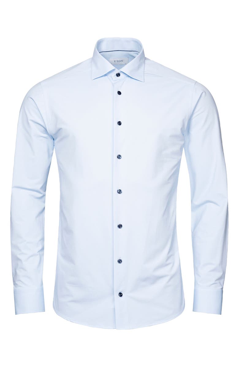 Eton Contemporary Fit Stripe Cotton Dress Shirt, Alternate, color, 