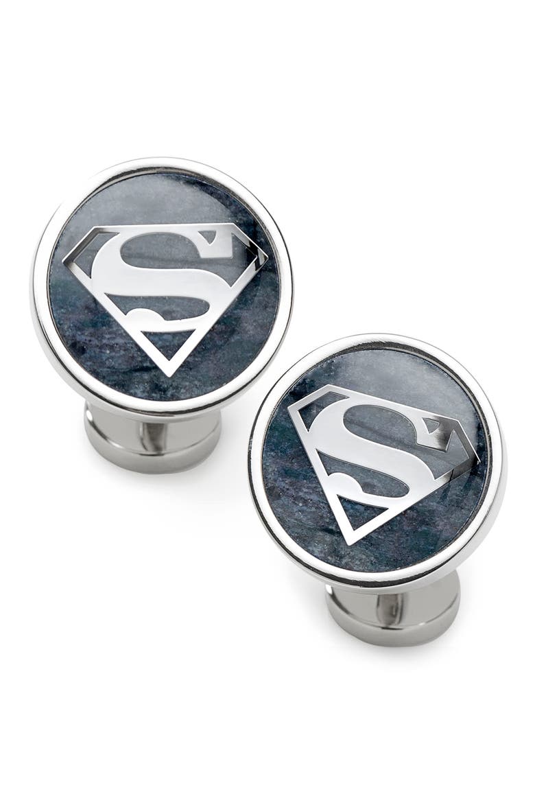 Superman Cuff Links, Main, color, SILVER