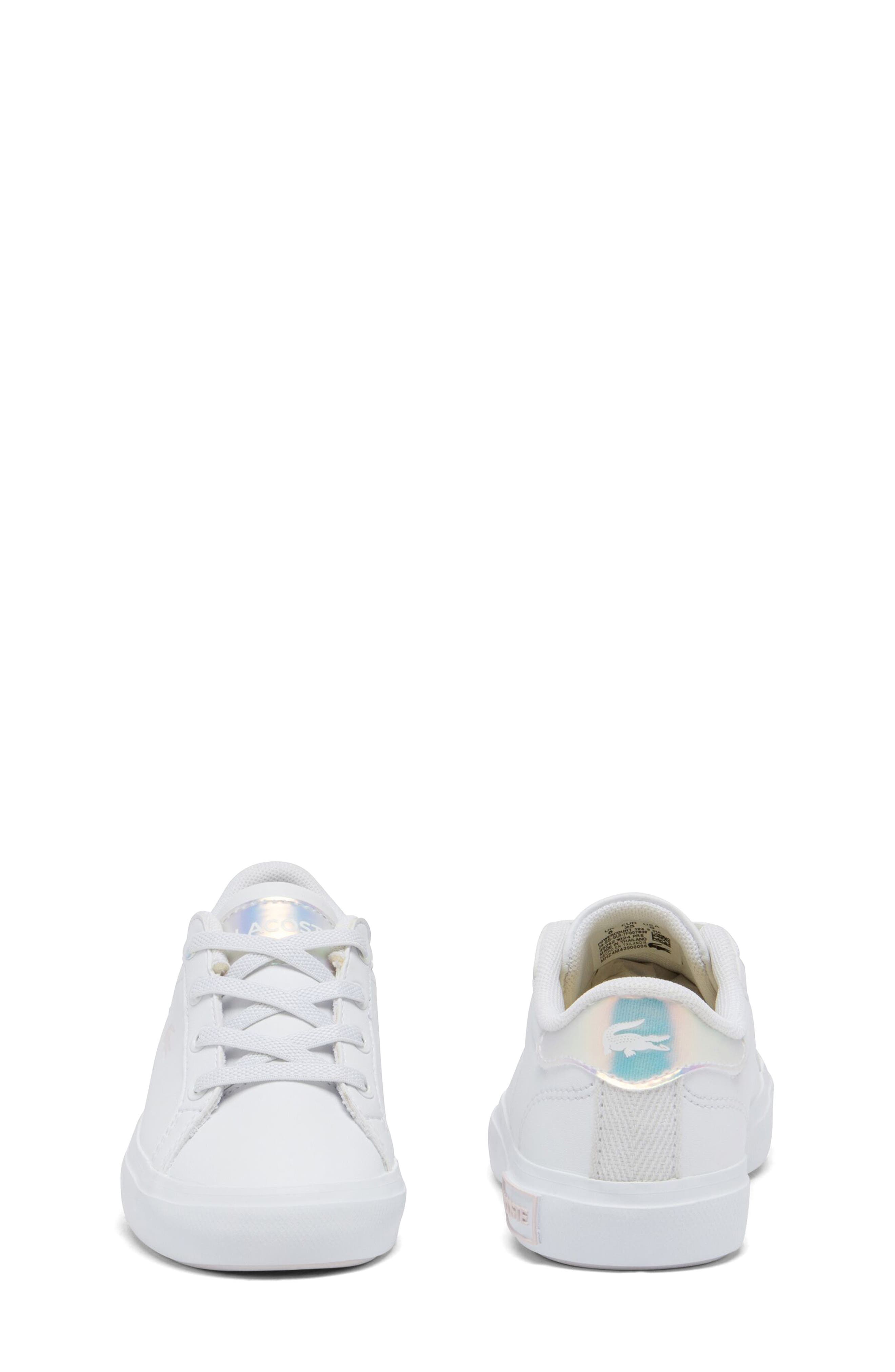 Lacoste Kids' Powercourt Sneaker, Alternate, color, White/ Light Pink