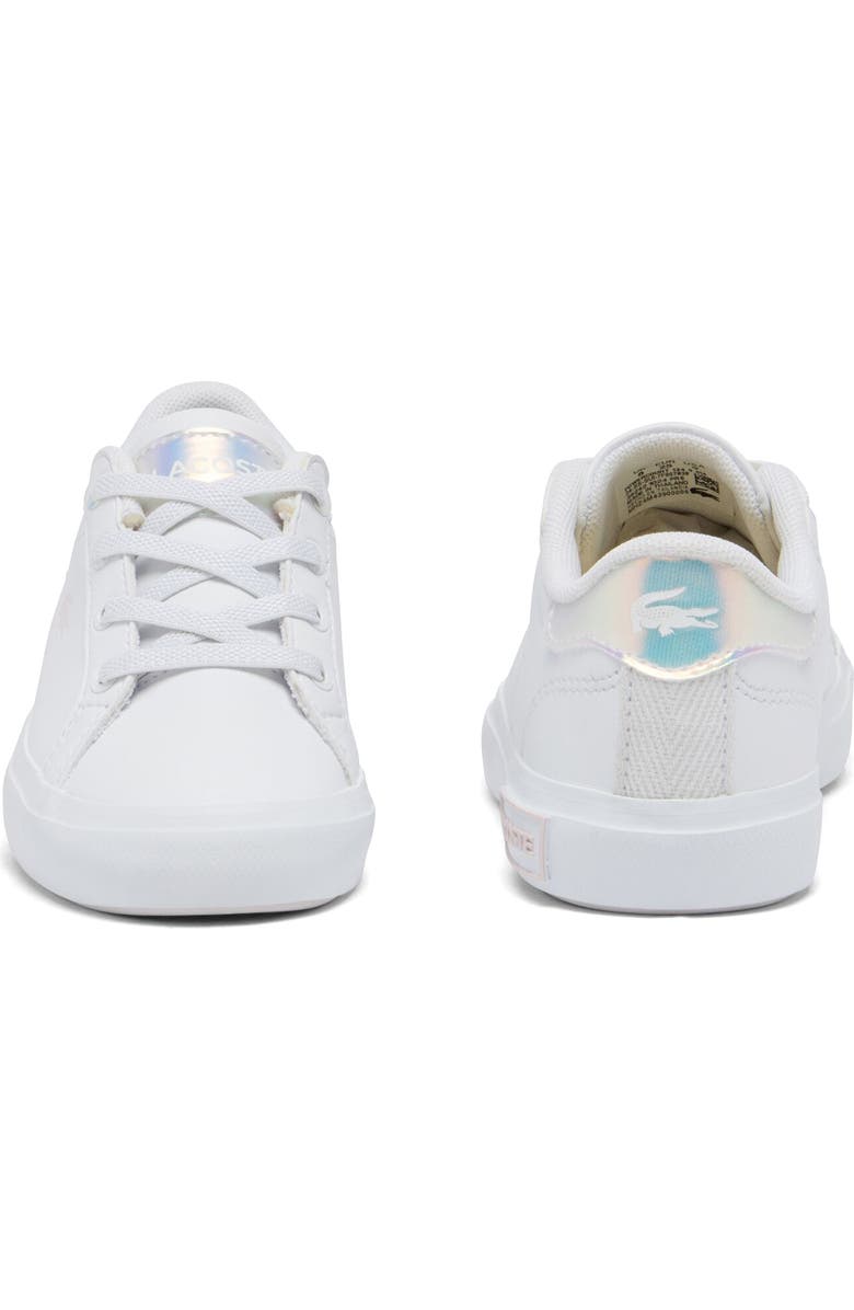 Lacoste Kids' Powercourt Sneaker, Alternate, color, White/ Light Pink