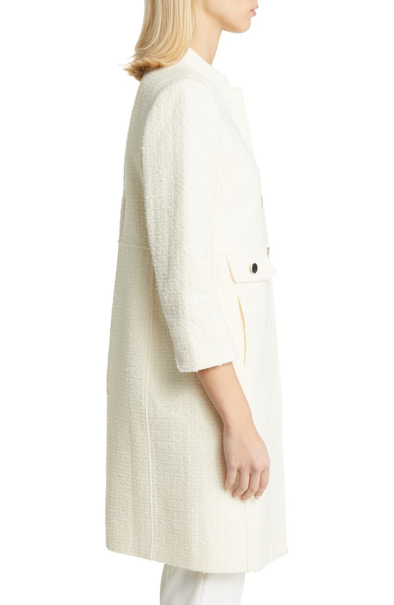 Anne Klein Tweed Overcoat, Alternate, color, 