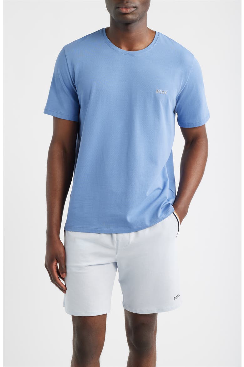 Mix Match Stretch Cotton Pajama T-Shirt, Main, color, LIGHT/ PASTEL BLUE