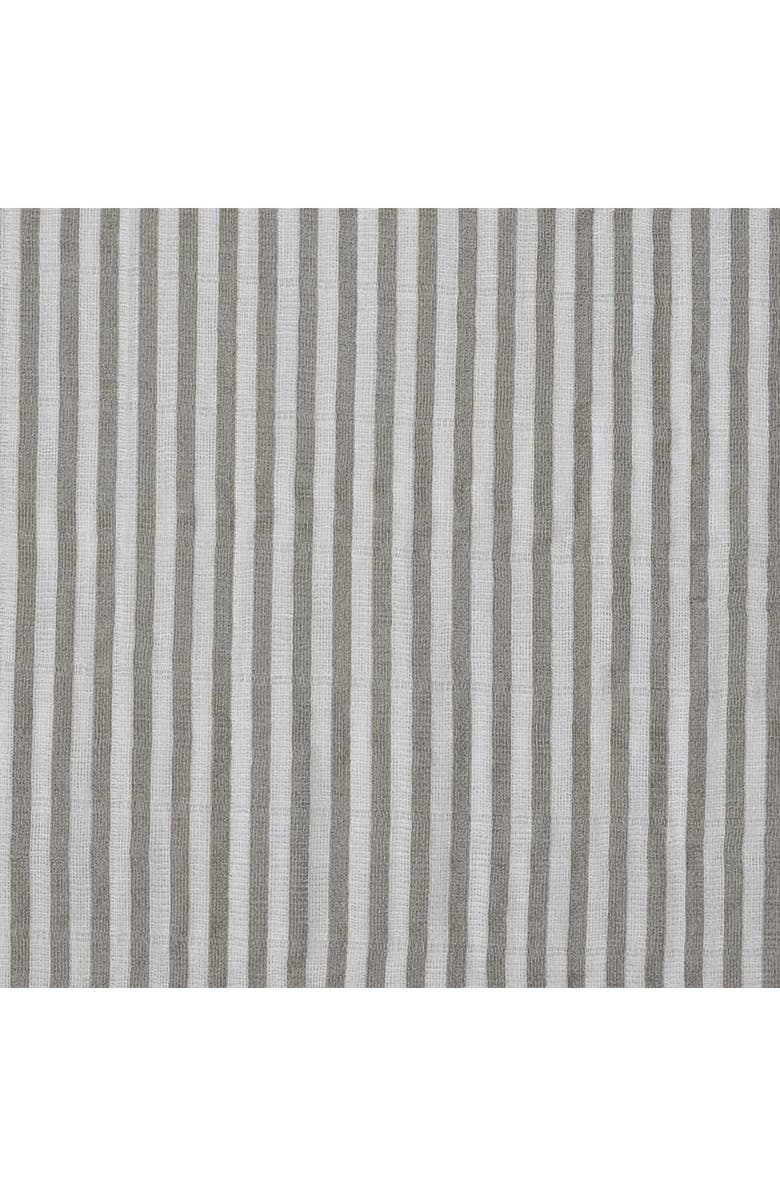 little unicorn Cotton Muslin Crib Sheet, Alternate, color, Grey Stripe