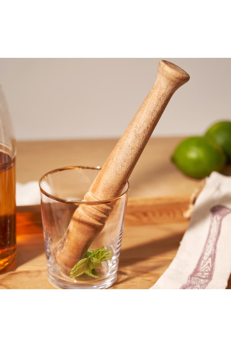 Acacia Wood Muddler, Alternate, color, Wood