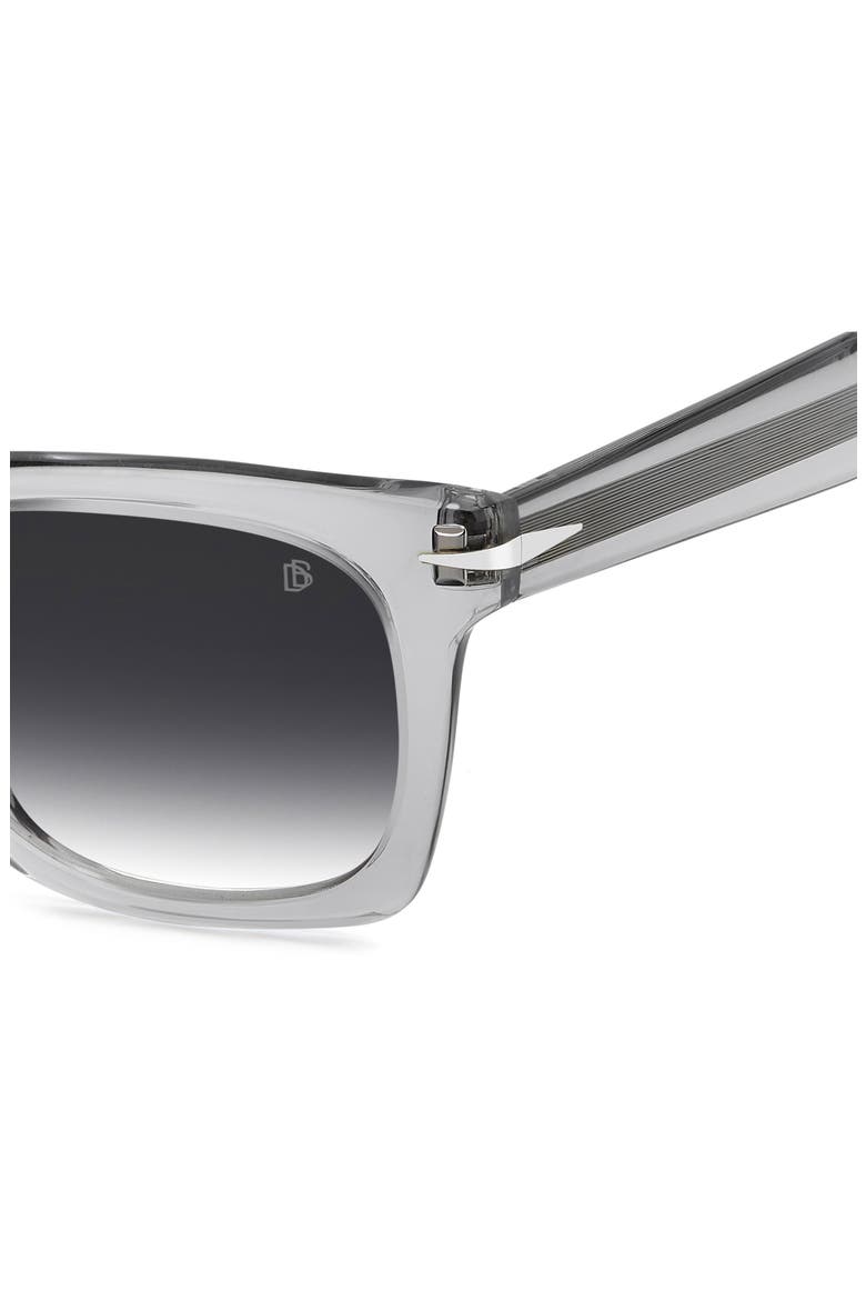 53mm Rectangular Sunglasses, Alternate, color, GREY/ DARK GREY SF