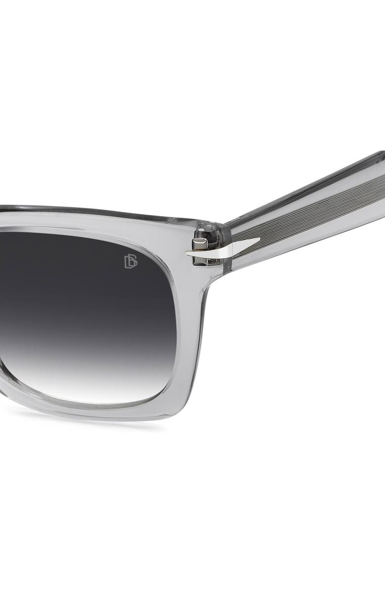 David Beckham Eyewear 53mm Rectangular Sunglasses, Alternate, color, Grey/ Dark Grey Sf