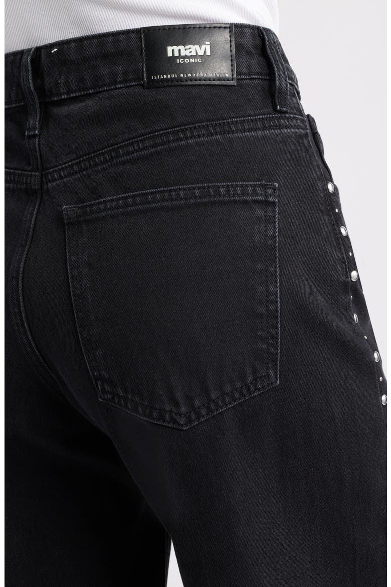 Rebecca Stud Seam Wide Leg Jeans, Alternate, color, STUDDED SMOKE DENIM