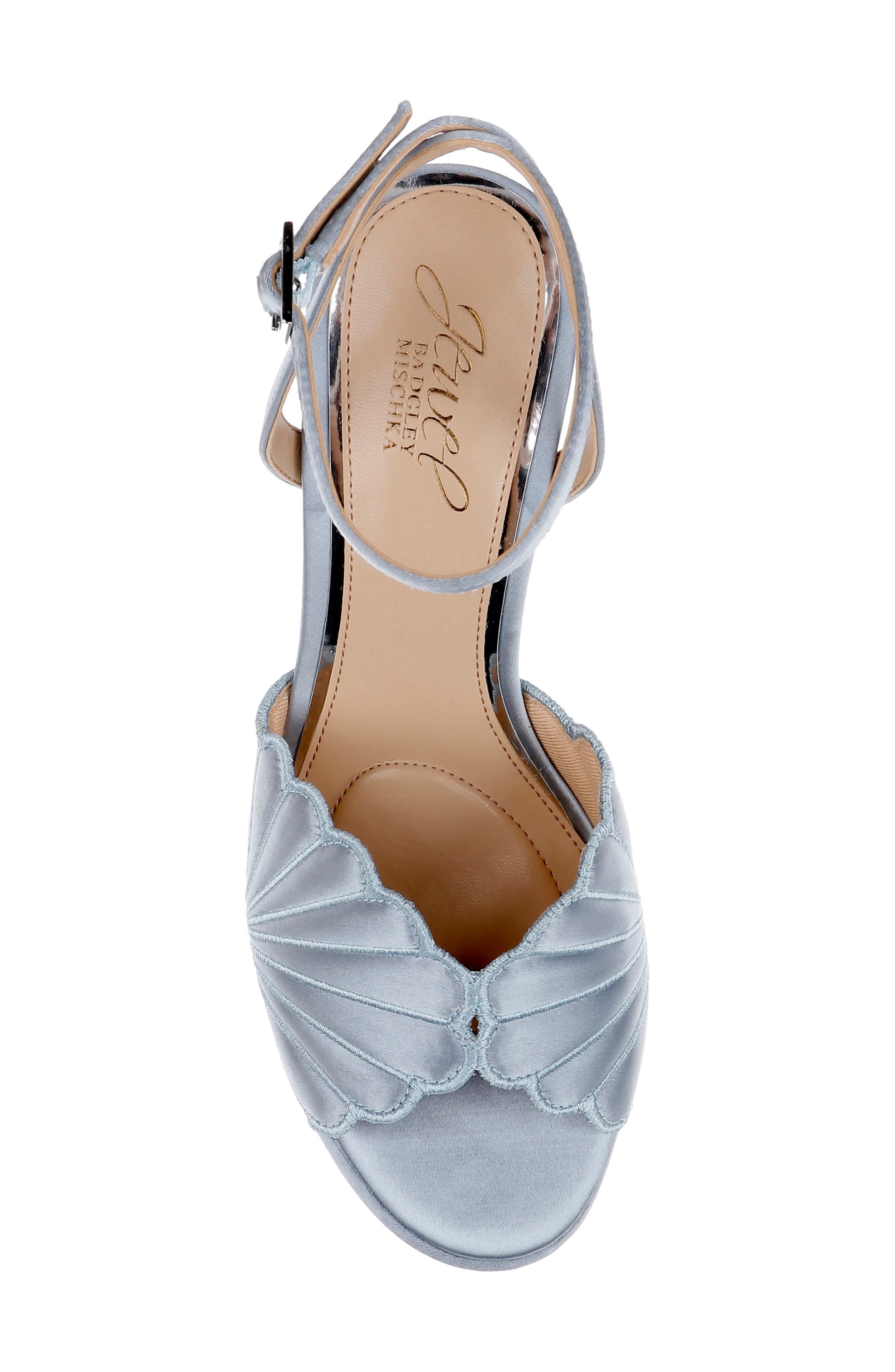 Paola Ankle Strap Platform Sandal, Alternate, color, MIST BLUE SATIN