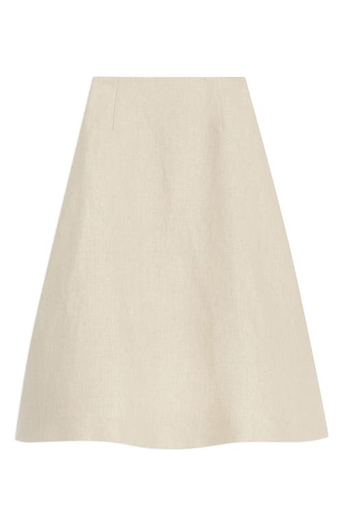 Theory High Waisted Circle Midi Skirt In Straw