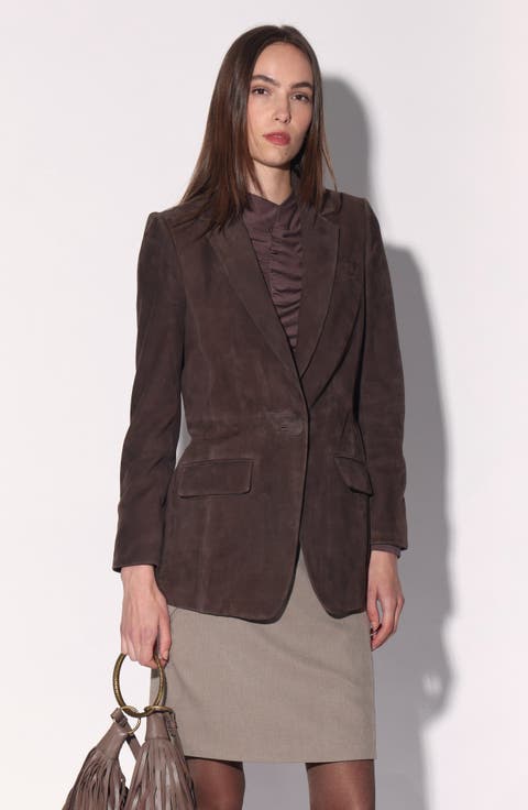 Mia Suede Leather Blazer