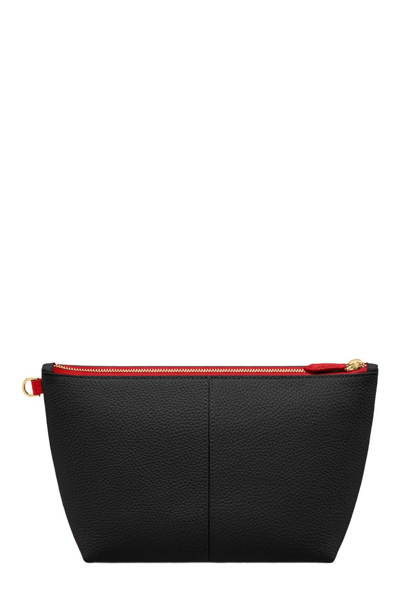 MAISON de SABRÉ Small Leather Flaire Pouch, Alternate, color, Rouge Noir