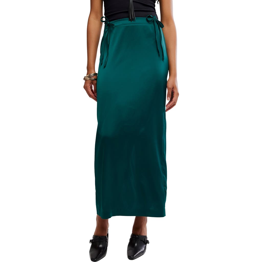 Free People Rosetto Column Maxi Skirt In Green