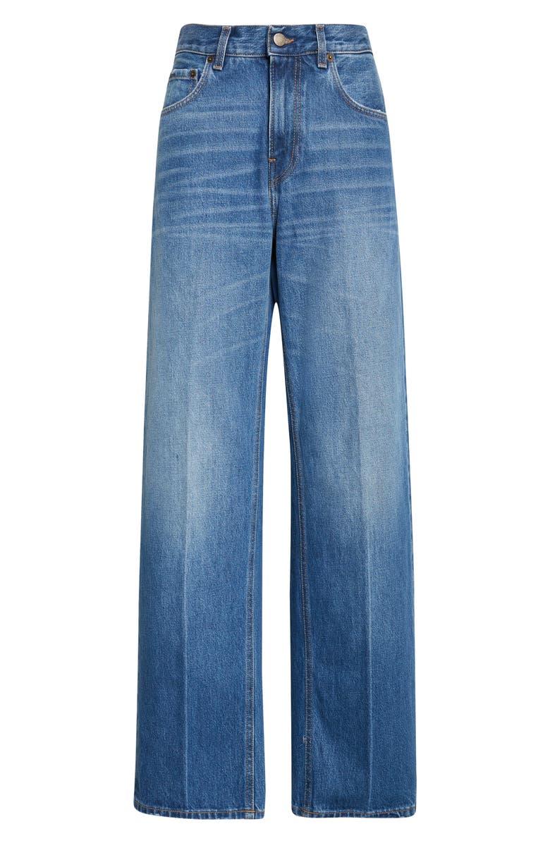 Haikure Bonnie Relaxed Straight Leg Jeans, Main, color, Real Blue