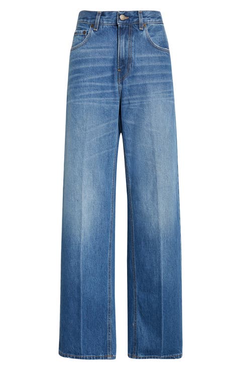 Bonnie Relaxed Straight Leg Jeans (Real Blue)