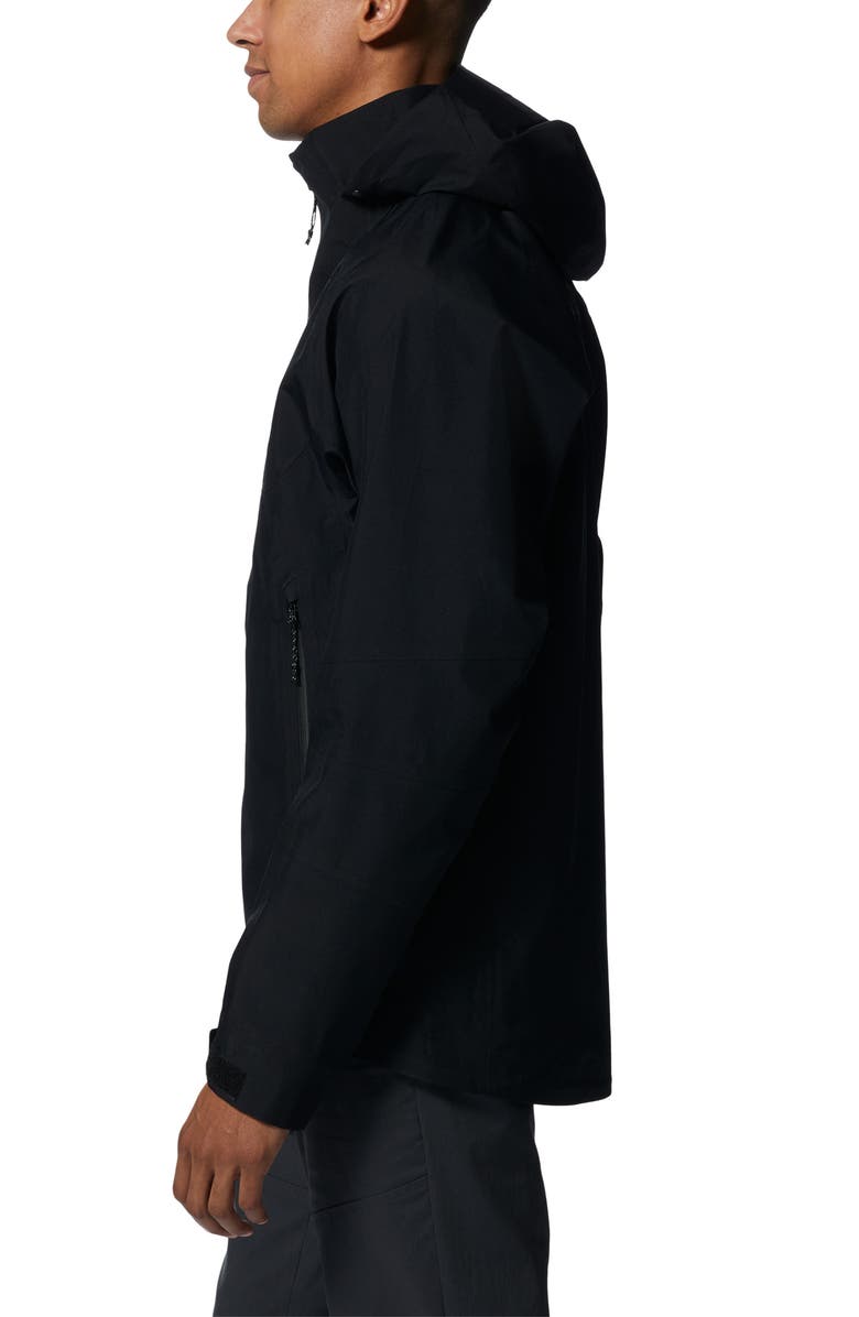 Mountain Hardwear TrailVerse<sup>™</sup> Gore-Tex<sup>®</sup> Waterproof Hooded Jacket, Alternate, color, Black