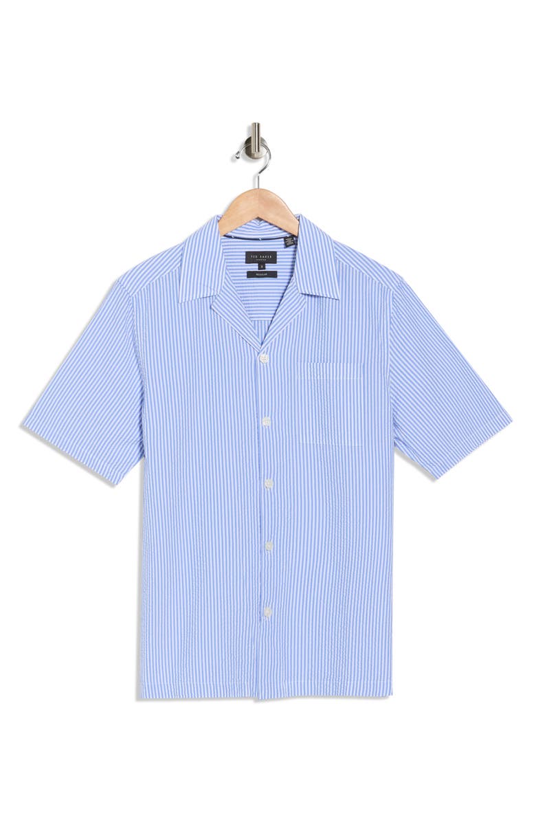 Ted Baker London Ellyson Short Sleeve Seersucker Shirt, Alternate, color, 