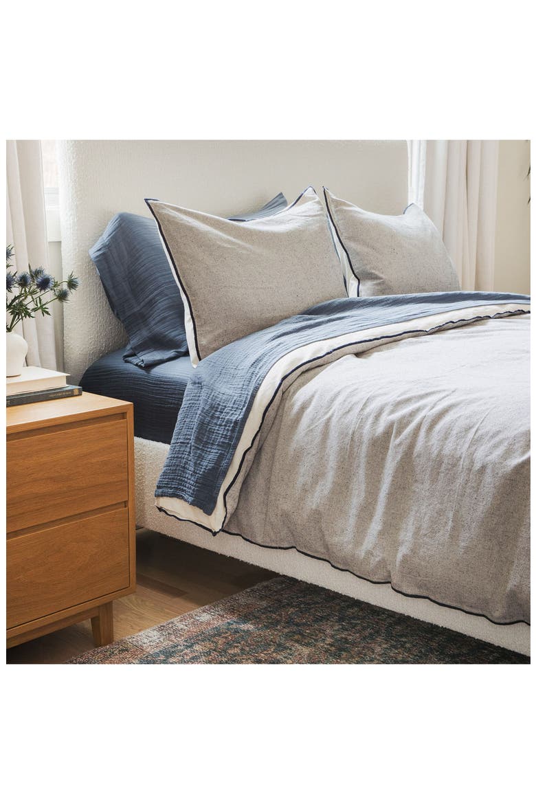 Coastal Escape Duvet Cover, Alternate, color, GRAY