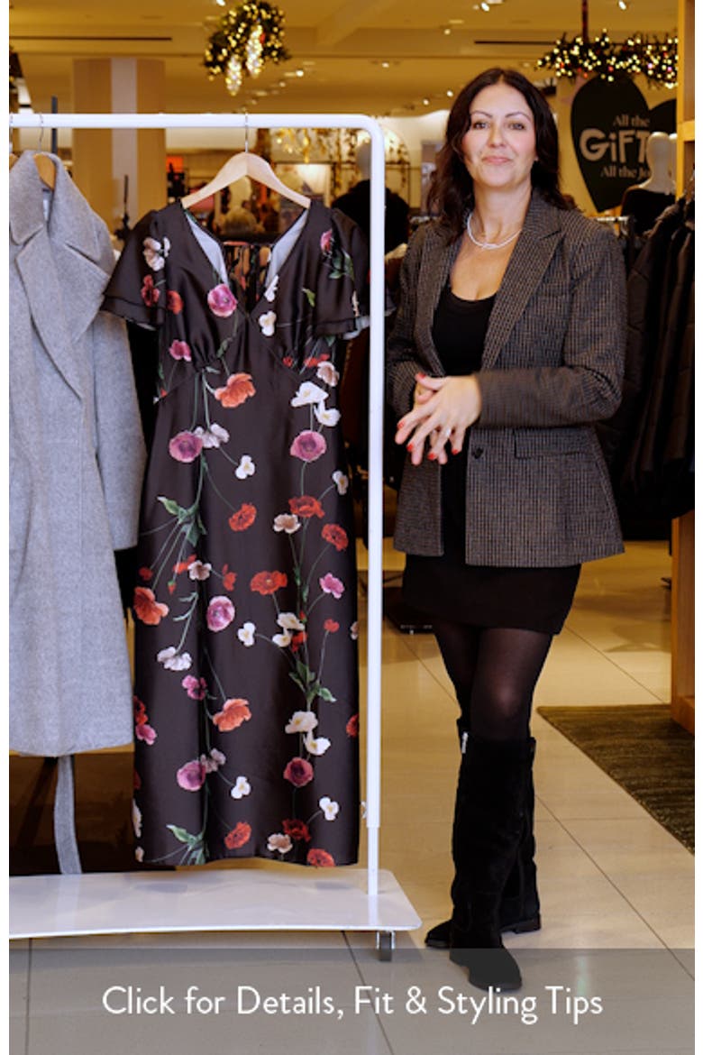 Floral Satin Midi Dress video