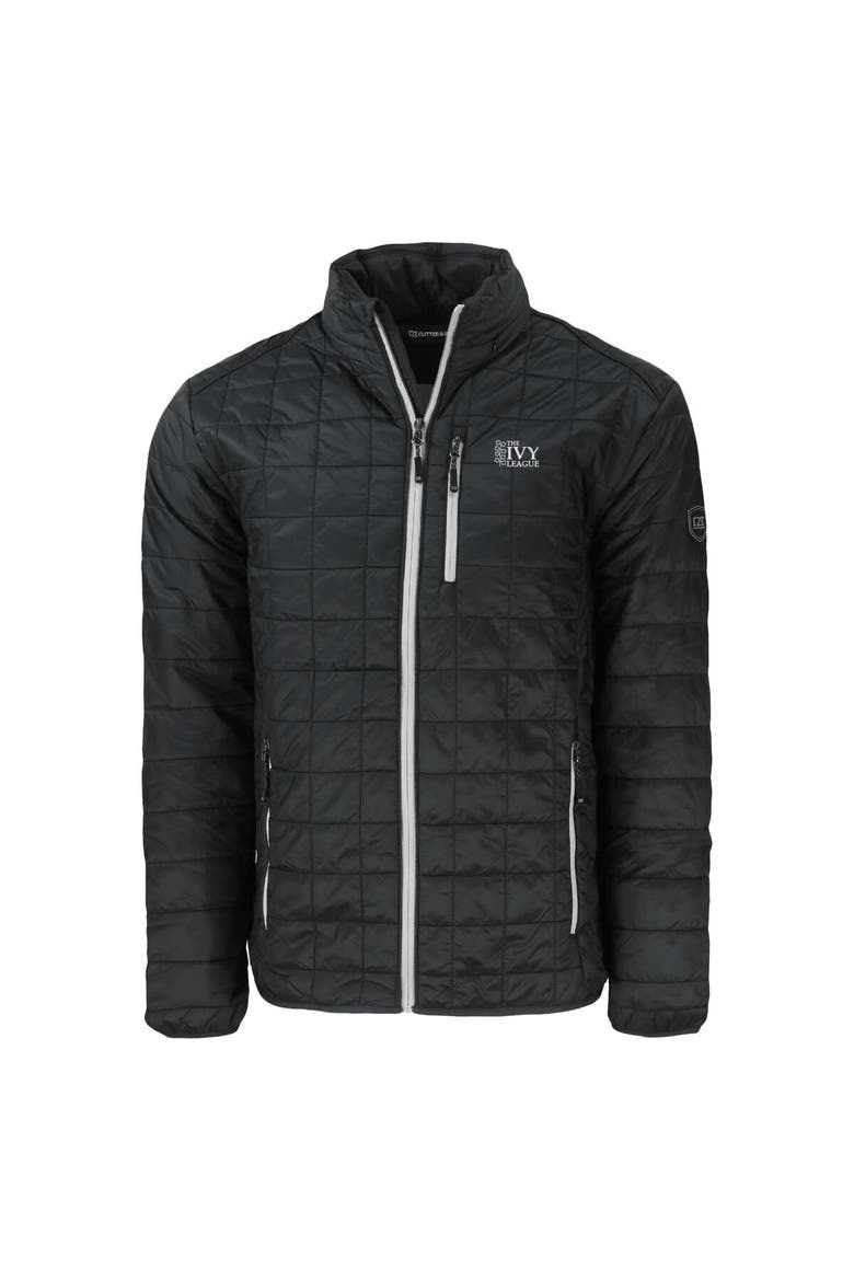 Men's Cutter & Buck  Black Ivy League Rainier PrimaLoft Eco Insulated Full-Zip Puffer Jacket, Alternate, color, Black