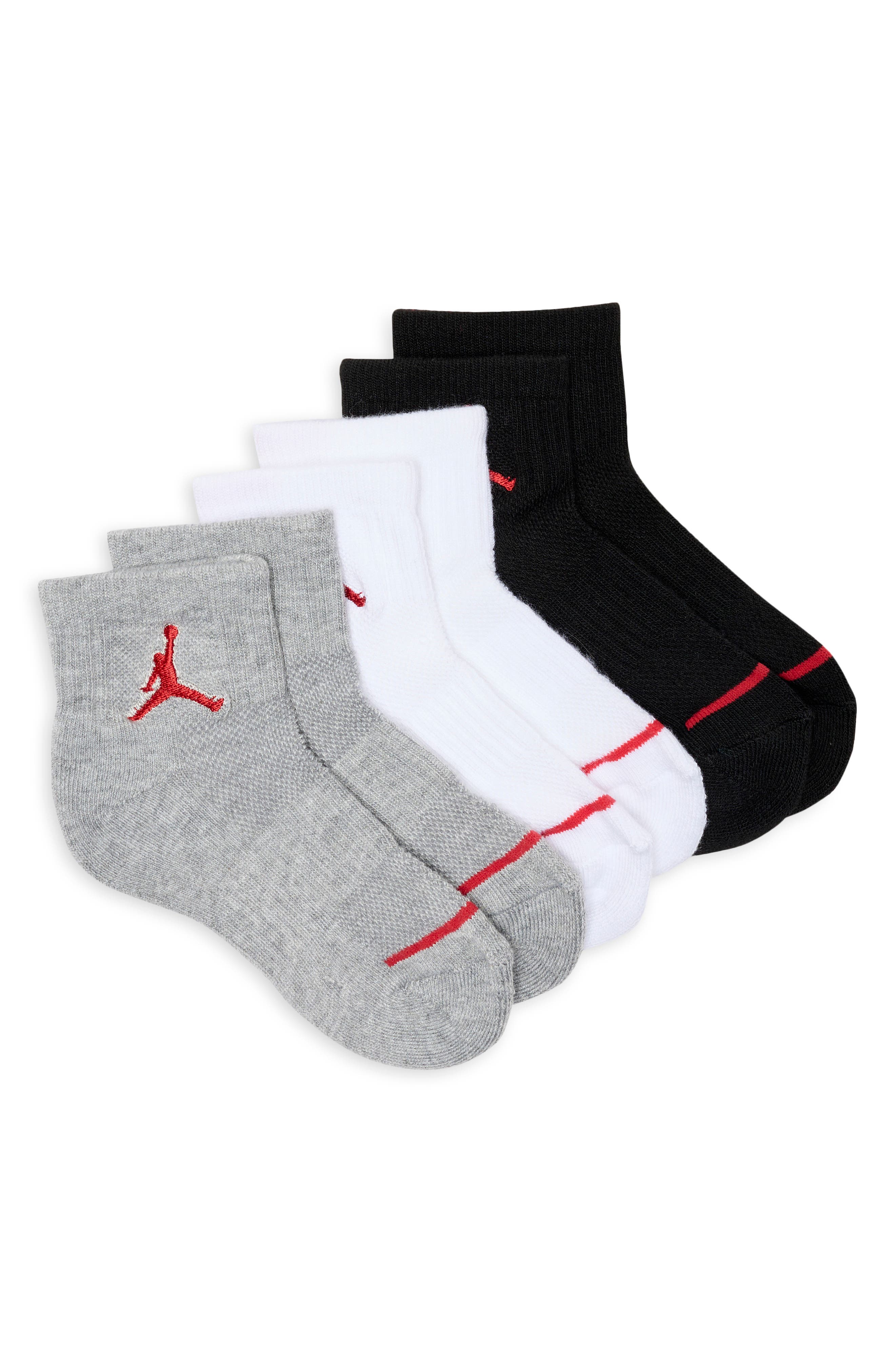 Jordan Kids' 3-Pack Quarter Crew Socks