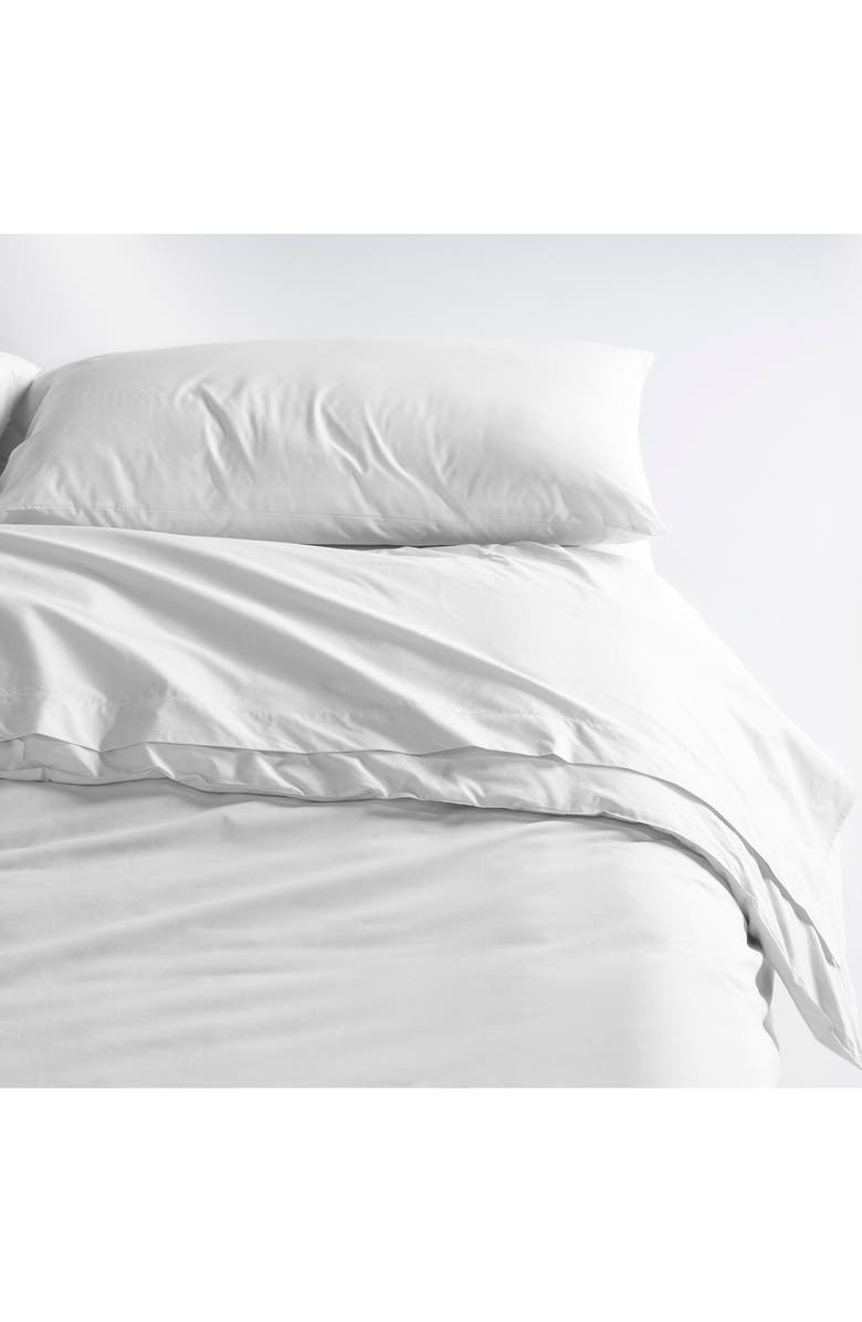 Casper Sateen 276 Thread Count Organic Cotton Duvet Cover, Alternate, color, White