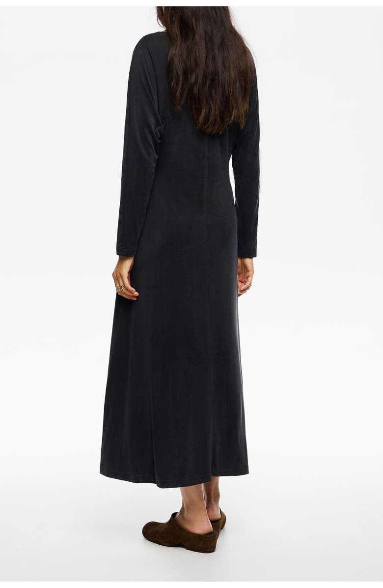 Bimba y Lola Cupro A-Line Dress, Alternate, color, Washed Black