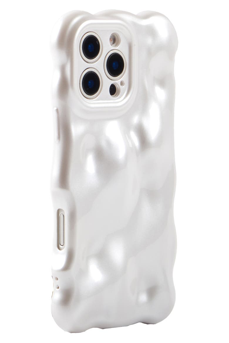 Pearly Bubbles iPhone 16 Pro Max Case, Alternate, color, PEARL