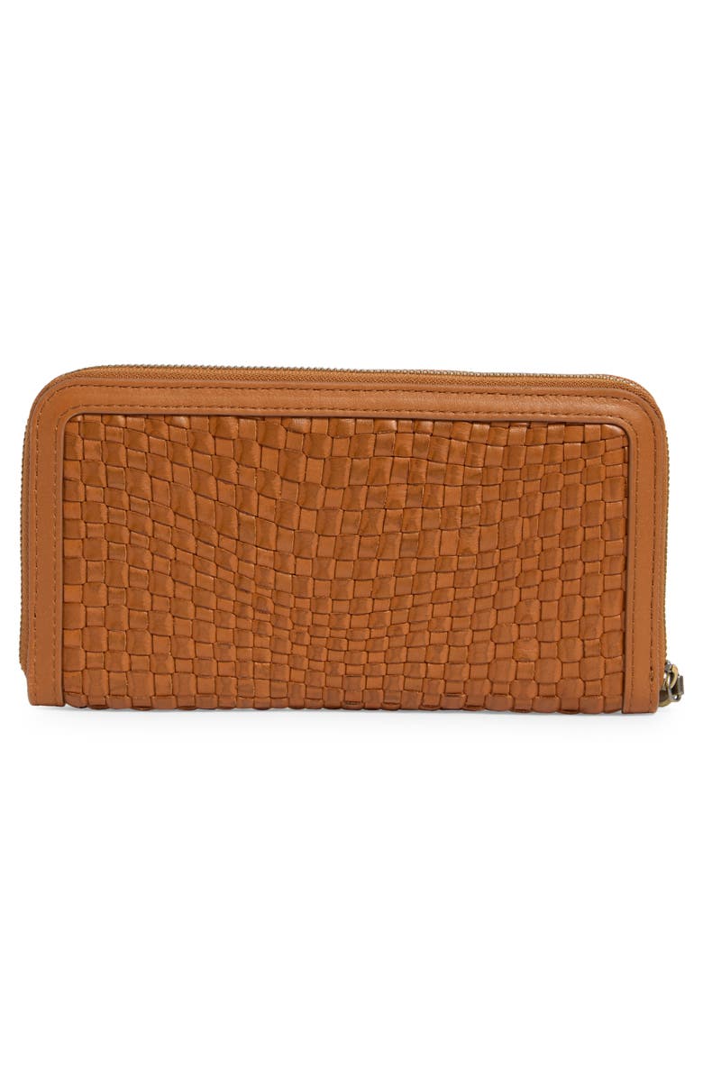 HOBO Large Nila Woven Leather Zip Around Wallet, Alternate, color, 