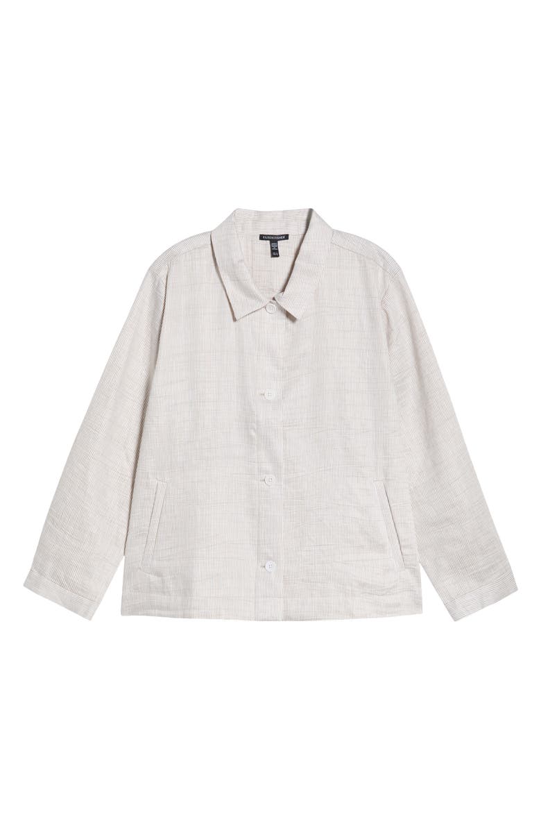 Eileen Fisher Linen Blend A-Line Jacket, Alternate, color, Wheat
