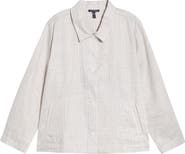 Eileen Fisher Linen Blend A-Line Jacket
