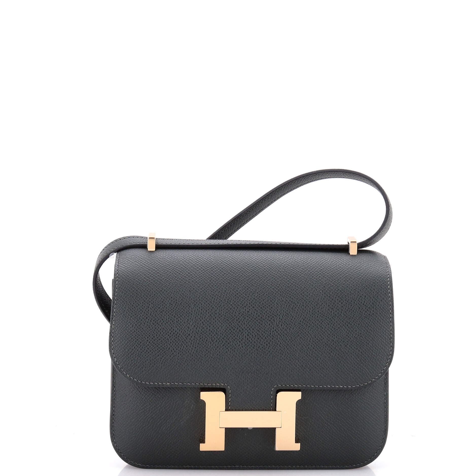 Pre-Owned Hermes Constance NM Bag Epsom 18, Main, color, Vert Fonce