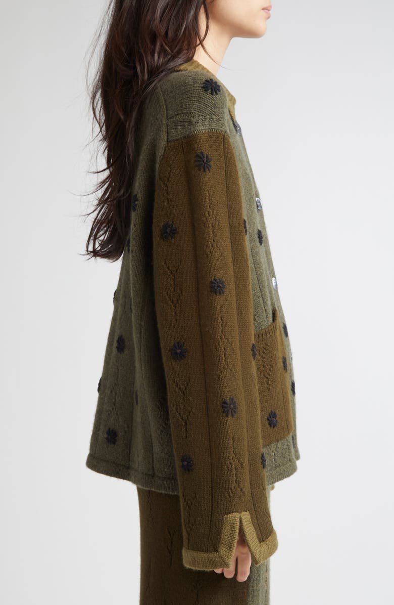 YanYan Daisy Colorblock Lambswool Work Jacket, Alternate, color, 