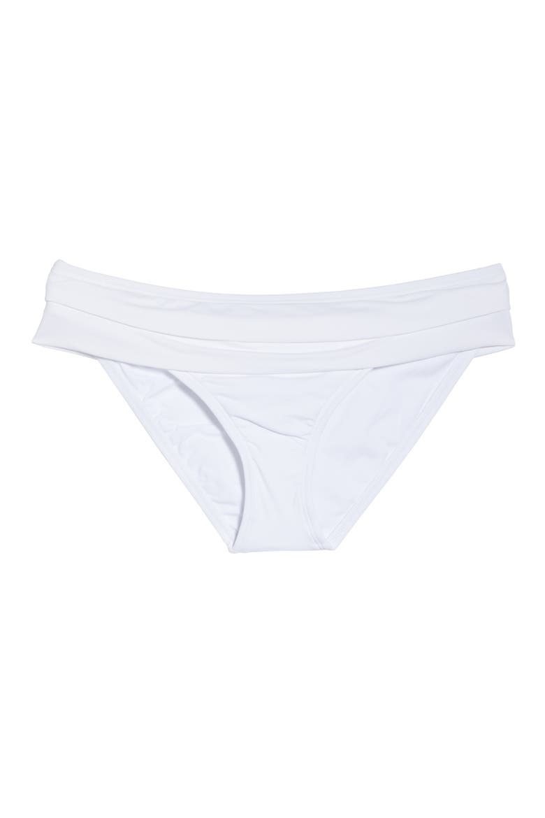 Island Goddess Hipster Bikini Bottoms, Alternate, color, WHITE